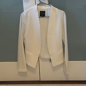 Dynamite White Open-Front Blazer